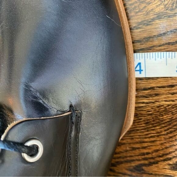 Rag & Bone Audrey Leather Shoes Oxford Tie Up Flats Black 41 - Picture 8 of 16